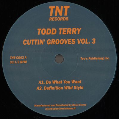 Todd Terry — Cuttin' Grooves Vol. 3 vinyl cover