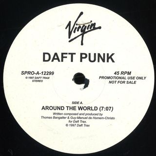 Daft Punk — Around The world (Original + M.A.W. Remix) vinyl cover