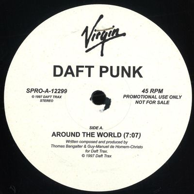 Daft Punk — Around The world (Original + M.A.W. Remix) vinyl cover
