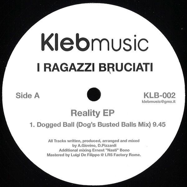 I Ragazzi Bruciati — Reality EP vinyl cover