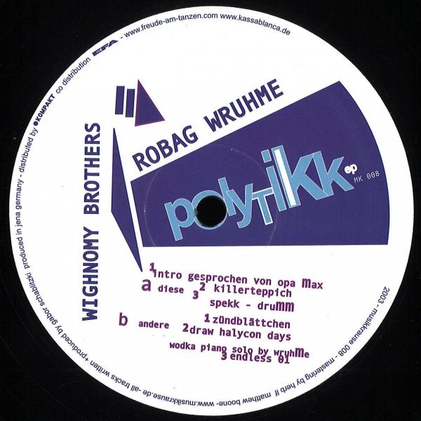 Robag Wruhme — Poly-tikk Ep vinyl cover
