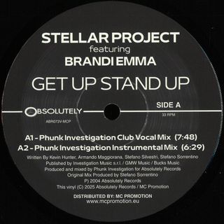 Stellar Project, Brandi Emma — GET UP STAND UP vinyl cover