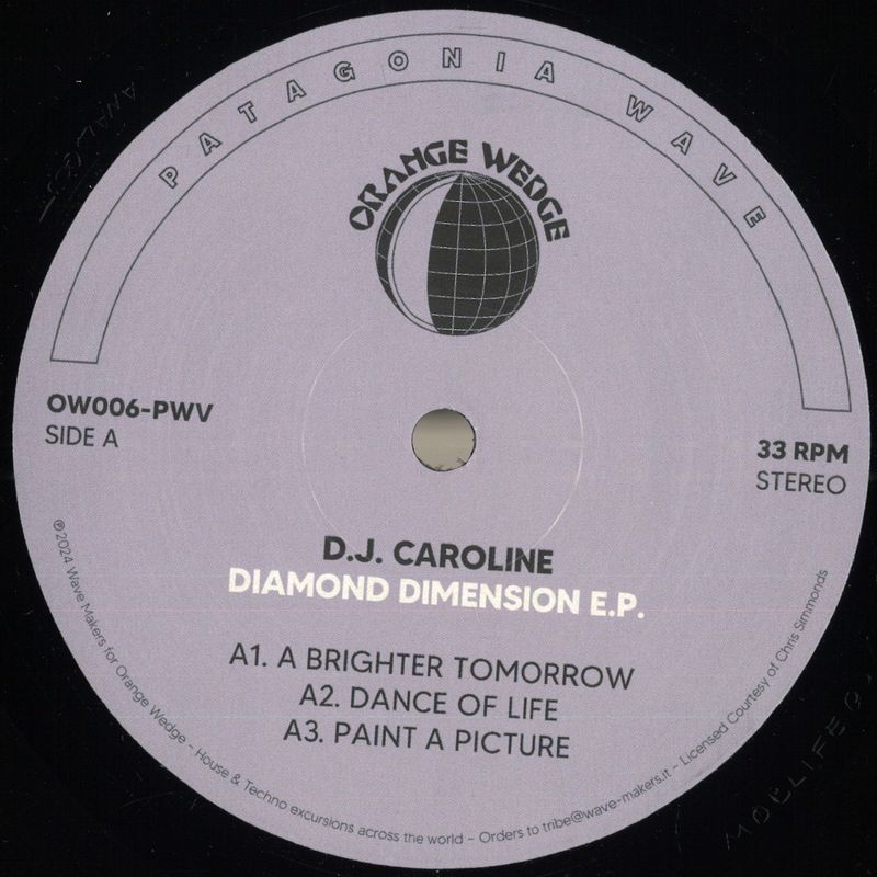 D.j. Caroline — Diamond Dimension E.P. vinyl cover