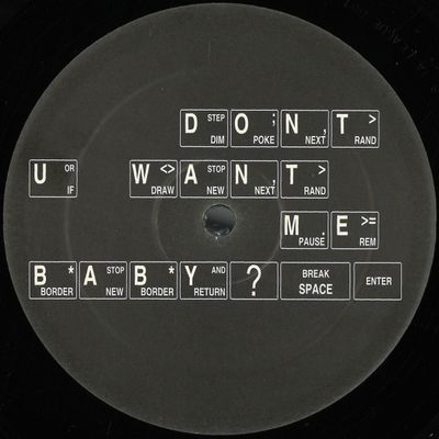 Unknown, Aquasky — Don't You Want Me Baby vinyl cover