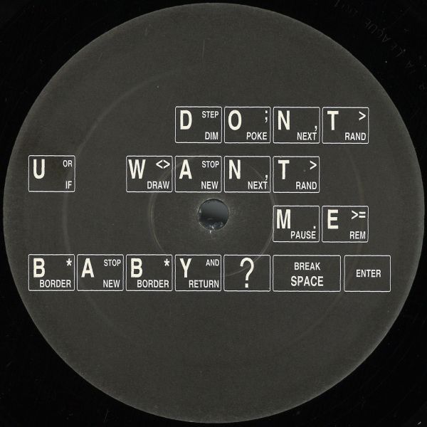 Unknown, Aquasky — Don't You Want Me Baby vinyl cover