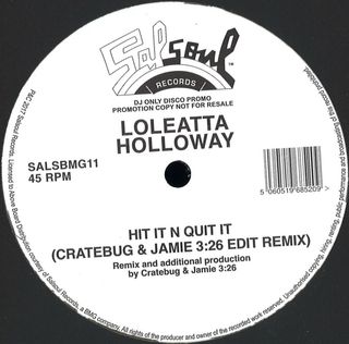 Loleatta Holloway — Hit It N Quit It ( Jamie 3:26 & Cratebug Edit) vinyl cover