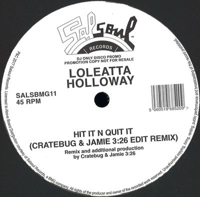 Loleatta Holloway — Hit It N Quit It ( Jamie 3:26 & Cratebug Edit) vinyl cover