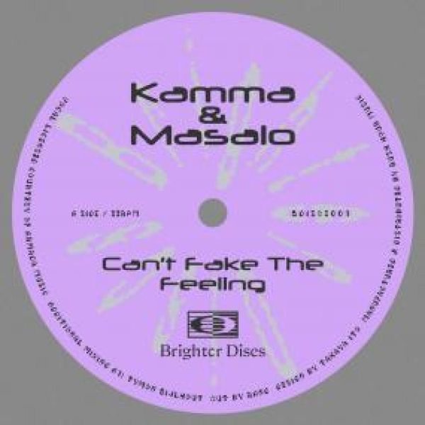 Kamma, Masalo — CAN'T FAKE THE FEELING vinyl cover