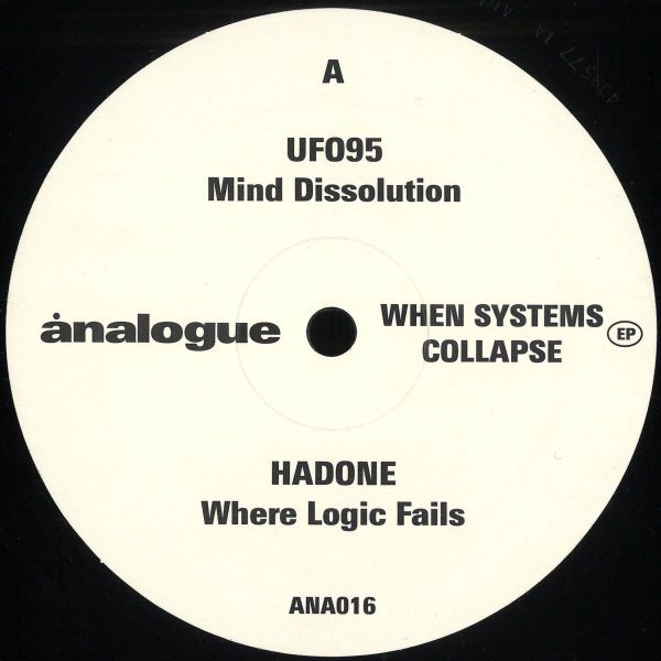 UFO95, Hadone — When Systems Collapse EP vinyl cover