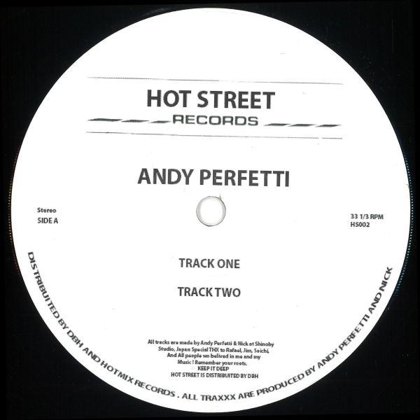 Andy Perfetti — Track EP vinyl cover