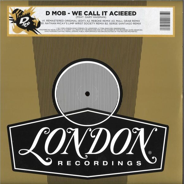 D-Mobfeat., Gary Haisman — We Call It Acieed Remixes [RSD 2020] vinyl cover