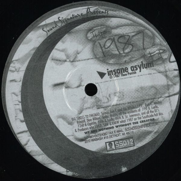 Leron Carson, Theo Parrish — The 1987 EP vinyl cover