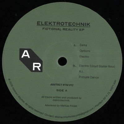 Elektrotechnik — FICTIONAL REALITY EP vinyl cover