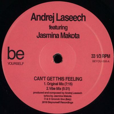 Andrej Laseech, Jasmina Makota — Can't Get This Feeling EP vinyl cover