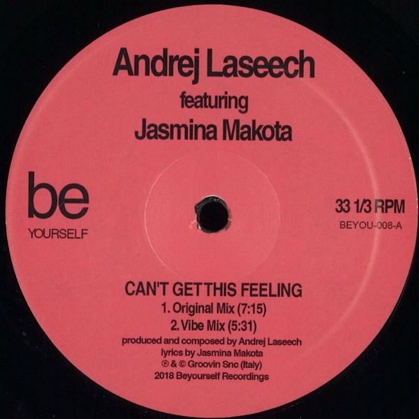 Andrej Laseech, Jasmina Makota — Can't Get This Feeling EP vinyl cover