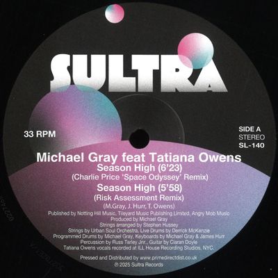 Michael Gray Featuring Tatiana Owens, Antonello Ferrari, Sulene Fleming — Season High / Music of Life vinyl cover