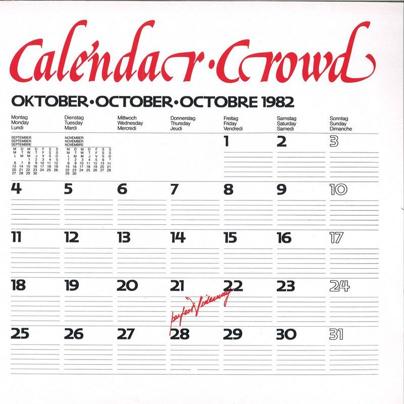 Calendar Crowd — Perfect Hideaway Ep vinyl cover