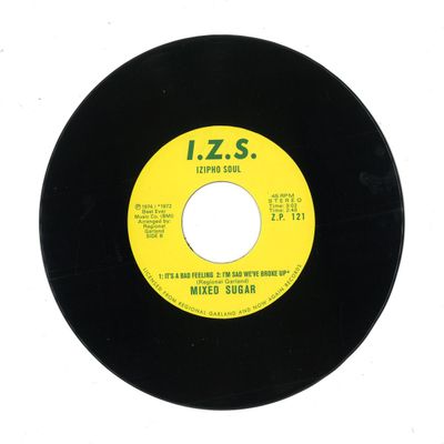 Mixed Sugar — GANGSTER GIRL / IT'S A BAD FEELING / I'M SAD WE'VE BROKE UP (7") vinyl cover