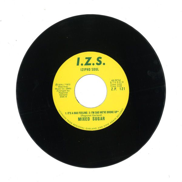 Mixed Sugar — GANGSTER GIRL / IT'S A BAD FEELING / I'M SAD WE'VE BROKE UP (7") vinyl cover