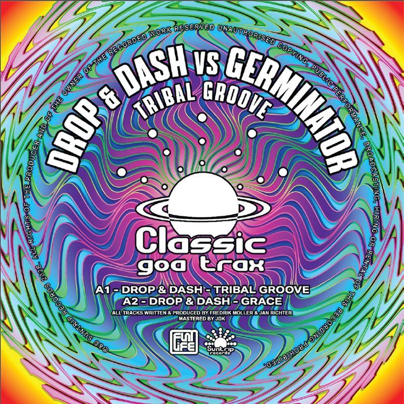 Drop, Dash, Germinator — Tribal Groove vinyl cover
