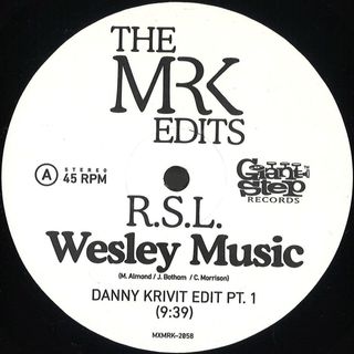 Rsl — Wesley Music (Danny Krivit Edits Parts 1 & 2) vinyl cover