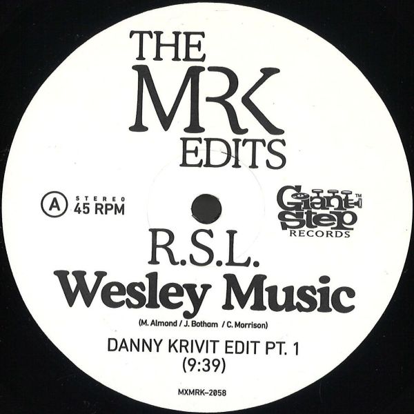 Rsl — Wesley Music (Danny Krivit Edits Parts 1 & 2) vinyl cover
