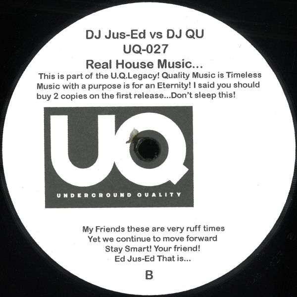 Dj Jus Ed, Dj Qu — Real House Music vinyl cover