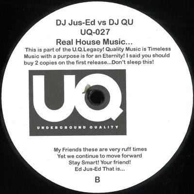Dj Jus Ed, Dj Qu — Real House Music vinyl cover