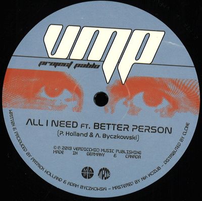 Project Pablo — All I Need / Eye Mask On, Think About Everything vinyl cover