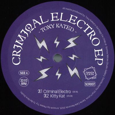 Toxy Kated — Criminal Electro EP vinyl cover