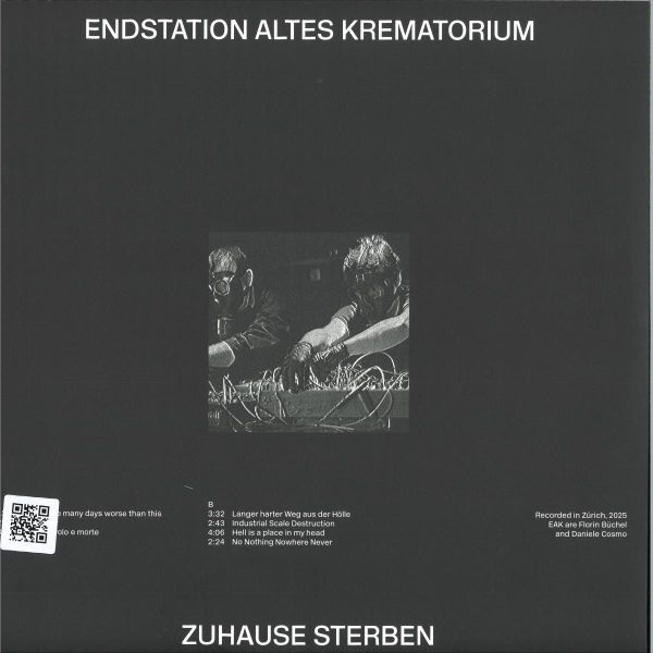 Endstation Altes Krematorium — Zuhause sterben vinyl cover