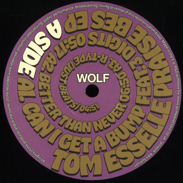 Tom Esselle — Praise Bes EP vinyl cover