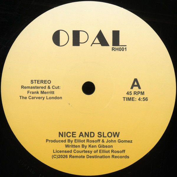 Opal — NICE AND SLOW vinyl cover