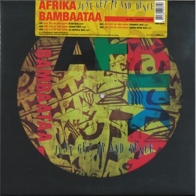 Afrika Bambaataa — JUST GET UP AND DANCE vinyl cover