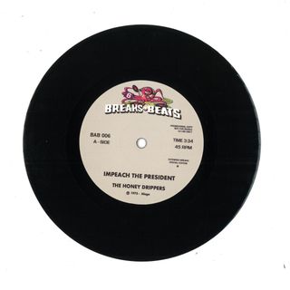 The Honey Drippers, Yellow Sunshine — IMPEACH THE PRESIDENT / YELLOW SUNSHINE (7") vinyl cover