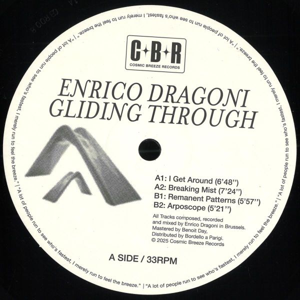 Enrico Dragoni — GLIDING THROUGH EP vinyl cover