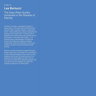 Lea Bertucci — The Days Pass Quickly Immersed in the Shadow of Eternity vinyl cover