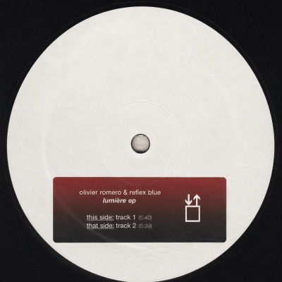 Olivier Romero, Reflex Blue — Lumière EP vinyl cover