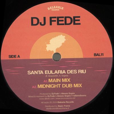 Dj Fede — Santa Eularia Des Riu vinyl cover