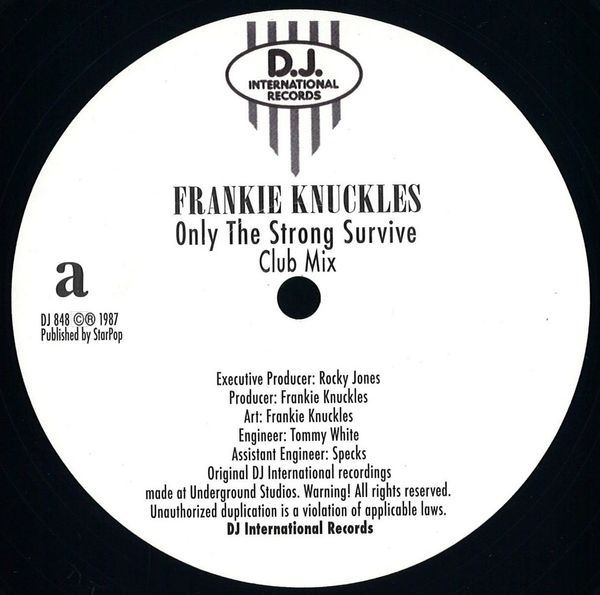 Frankie Knuckles — Only The Strong Survive vinyl cover