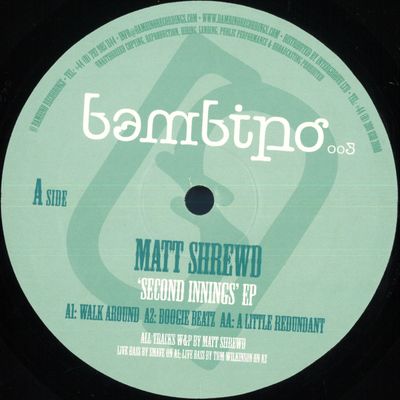 Matt Shrewd — Second Innings Ep vinyl cover