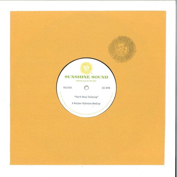 Walter Gibbons — CAN'T STOP TALKING vinyl cover