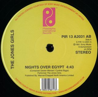 The Jones Girls — Nights Over Egypt vinyl cover