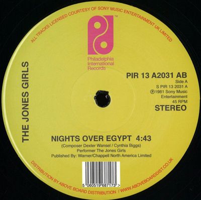 The Jones Girls — Nights Over Egypt vinyl cover
