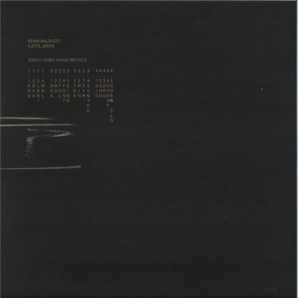 Stian Balducci, Kjetil Jerve — TOKYO TAPES: PIANO RECYCLE LP 2x12" vinyl cover