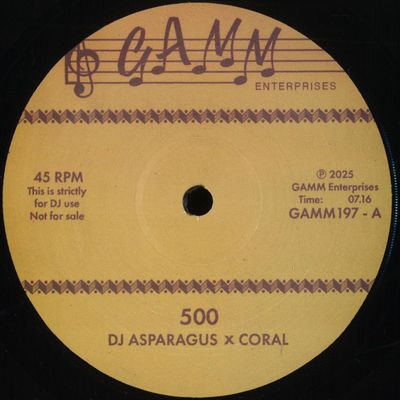 DJ Asparagus, Coral — 500 / 93 vinyl cover