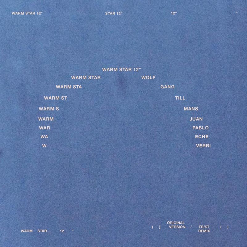 Wolfgang Tillmans, Juan Pablo Echeverri — Warm Star vinyl cover