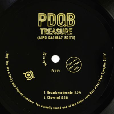 pdqb — Treasure (Flexi Disc 7") vinyl cover