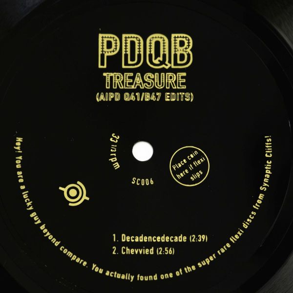 pdqb — Treasure (Flexi Disc 7") vinyl cover