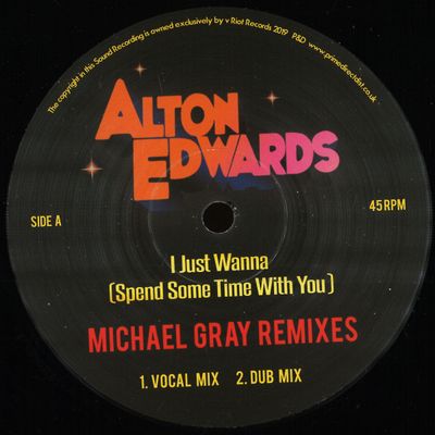 Alton Edwards — I Just Wanna (Spend A Little Time With You) vinyl cover